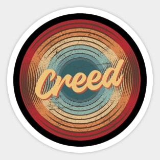 creed vintage circle Sticker